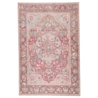 Daguiar Pink and Blue Medallion Soft Area Rug