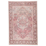 Daguiar Pink and Blue Medallion Soft Area Rug