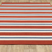 Gill Horizontal Striped Soft Area Rug