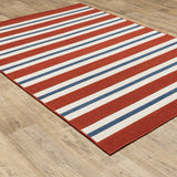 Gill Horizontal Striped Soft Area Rug