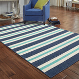 Gill Horizontal Striped Soft Area Rug