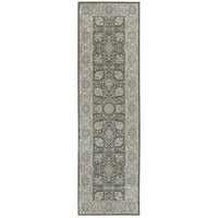 Border Floral Panel Soft Area Rug