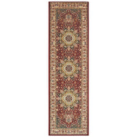 Stora Red/Ivory Classic Medallion Soft Area Rug