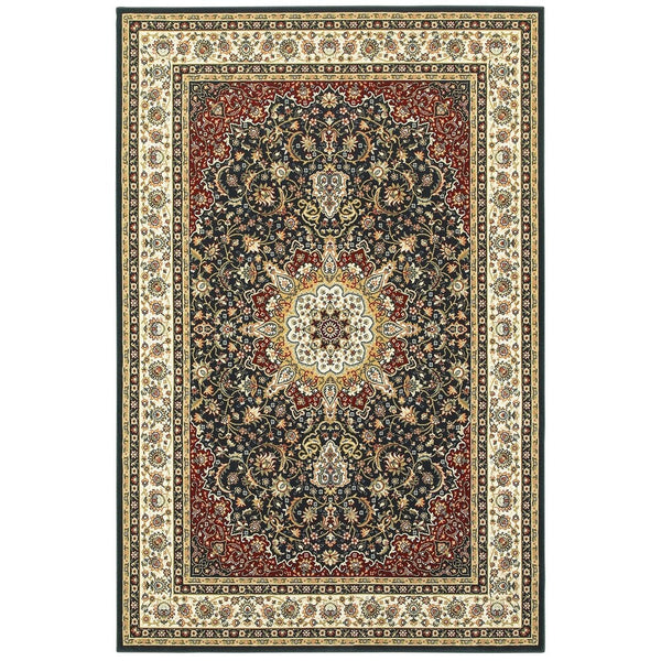 Stora Red/Ivory Classic Medallion Soft Area Rug