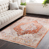 Wideman Vintage Persian Traditional Red and Beige Soft Area Rug