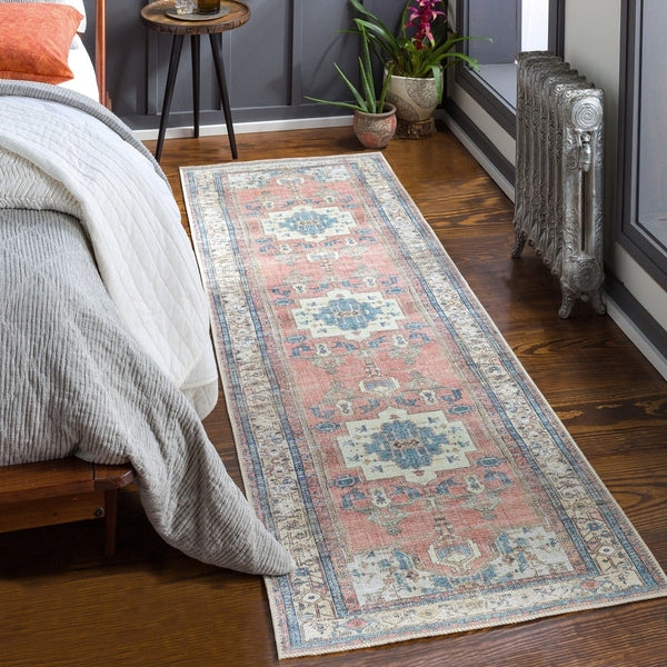 Vintage Medallion Printed Machine Washable Area Soft Rug