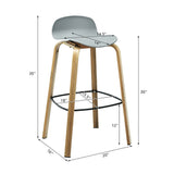 Gymax Modern Set of 2 Barstools 30inch Pub Chairs w/Low Back & Metal - See Details