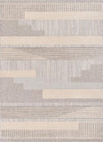 Tribal Geometric Abstract Beige Looped Pile Soft Area Rug