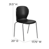 HERCULES Series 551 lb. Capacity Black Stack Chair