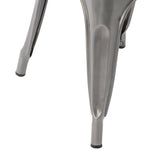 HOMY CASA Industrial Stackable Water Resistance Metal Dining Chair