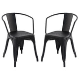 HOMY CASA Industrial Stackable Water Resistance Metal Dining Chair