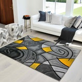 Abstract Modern Contemporary Swirls Pattern Soft Area Rug