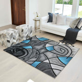 Abstract Modern Contemporary Swirls Pattern Soft Area Rug