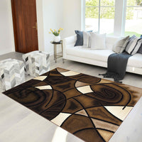 Abstract Modern Contemporary Swirls Pattern Soft Area Rug