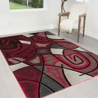 Abstract Modern Contemporary Swirls Pattern Soft Area Rug