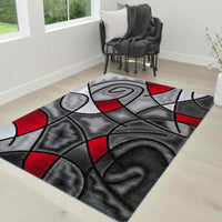 Abstract Modern Contemporary Swirls Pattern Soft Area Rug