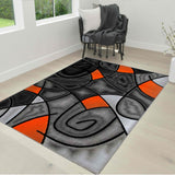 Abstract Modern Contemporary Swirls Pattern Soft Area Rug