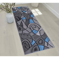 Abstract Modern Contemporary Swirls Pattern Soft Area Rug