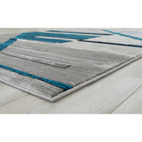 Monochromatic/Linear Design Contemporary Hand Carved Area Rug