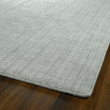 Hand-Loomed Polyester Moravec Silver Soft Area Rug