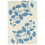 MELANGE COLLECTION floral Blue Soft Area Rug