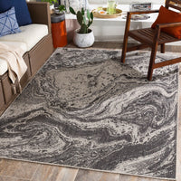 Harvest Abstract Swirl Indoor/ Outdoor Area Rug