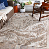 Harvest Abstract Swirl Indoor/ Outdoor Area Rug