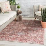 Collins Indoor/Outdoor Oriental Red/Grey Soft Area Rug