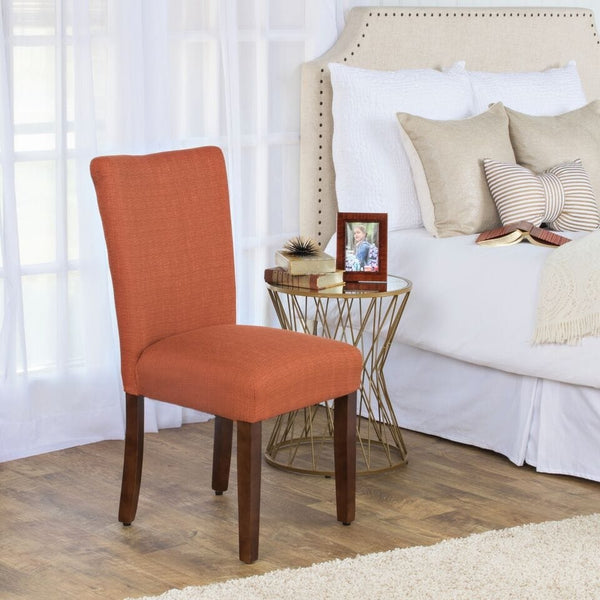 HomePop Parson Dining Chair - Textured Solid Everly Cayenne - Single