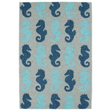 Sea Isle Collection Blue Soft Area Rug