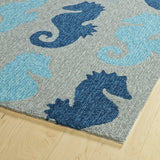 Sea Isle Collection Blue Soft Area Rug