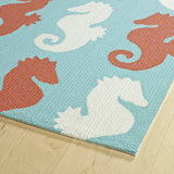 Sea Isle Collection Blue Soft Area Rug