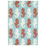 Sea Isle Collection Blue Soft Area Rug
