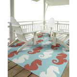 Sea Isle Collection Blue Soft Area Rug