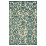 Paisley Floral Indoor/ Outdoor Area Rug - Blue, Green, Red