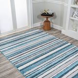 Duxbury Modern Botanical Wildflower Area Soft Rug