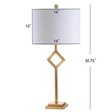 Juno 30.75" Metal/Resin LED Table Lamp, Gold Leaf
