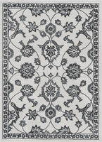 Abstract Pattern Grey High-Low Textured Soft Area Rug