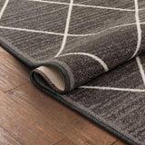 Clover Grey Modern Trellis Soft Rug