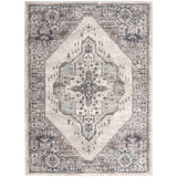 Meryl Streep Collection Blue Grey Formal Bordered Soft Area Rug