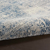 Jonathan Collection - Blue Ivory Abstract Soft Area Rug