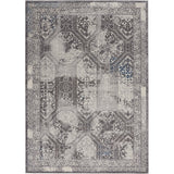 Classic Border Grey Ivory Soft Area Rug
