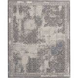 Classic Border Grey Ivory Soft Area Rug