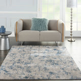 Meryl Streep Grey/Blue Abstract Soft Area Rug