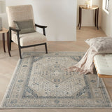 Malta Bordered Center Medallion Soft Area Rug