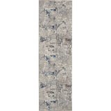 Scarlett Collection Ivory Blue Abstract Modern Soft Area Rug