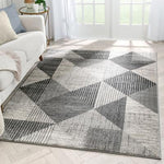 Lujo Mid-Century Modern Geometric Grey Rug