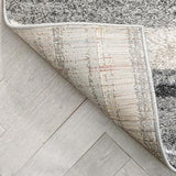Contemporary Stripes Grey Soft Area Rug