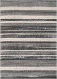 Contemporary Stripes Grey Soft Area Rug