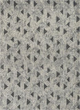 Mid-Century Modern Geometric Grey Kilim-Style Soft Area Rug